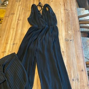 Blue Blush polyester jumpsuit